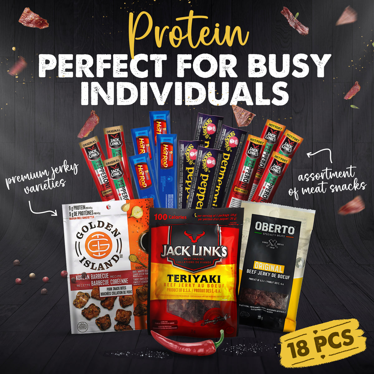 Meat Lovers Jerky and Pepperoni Gift Box