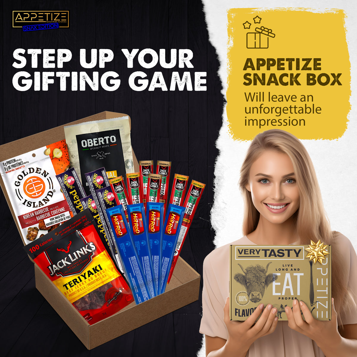 Meat Lovers Jerky and Pepperoni Gift Box
