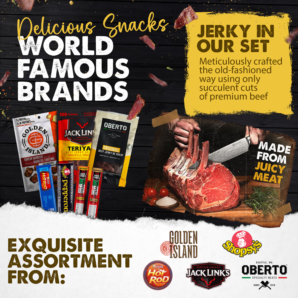 Meat Lovers Jerky and Pepperoni Gift Box